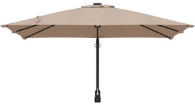 Guarda-sol de Jardim Montado na Parede Taupe 247 cm