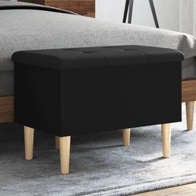 vidaXL Banco de arrumação 62x42x46 cm derivados de madeira preto