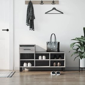 vidaXL Sapateira 102x36x60 cm derivados de madeira cinzento sonoma