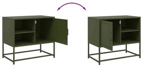 Móvel de TV 68x39x60,5 cm aço verde azeitona