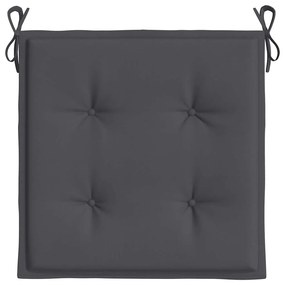Almofadões p/ cadeiras jardim 6pcs 40x40x4 cm oxford antracite