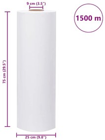 Película extensível agrícola branco 25 µm 75 cm x 1500 m