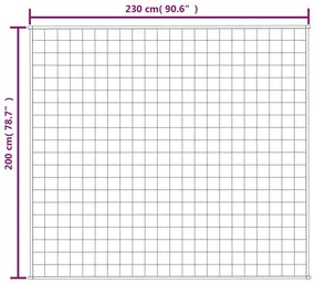 Manta pesada 9 kg 200x230 cm tecido cinza