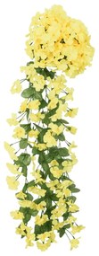Grinaldas de flores de Natal 3 pcs 85 cm amarelo