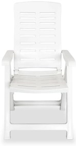 3 pcs conjunto de jantar para jardim polipropileno branco