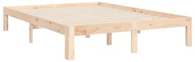 Cama sem colchão 140x190 cm madeira de pinho maciça