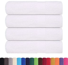 Toalhas de mãos 4 pcs 50x100 cm 360 gsm 100% algodão branco