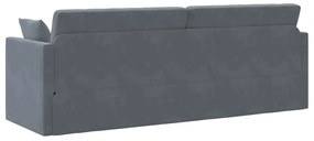 Sofá Cama 2 em 1 Cinza Escuro 213x144x60 cm Veludo