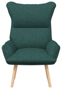 Poltrona Relaxante vidaXL Verde Escuro em Tecido