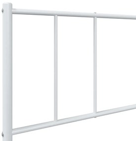 Estrutura de cama em metal com cabeceira 107x203 cm branco