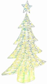 vidaXL Árvore de Natal com 120 LEDs Branco quente 120 cm PET