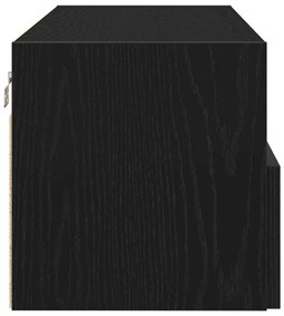 Armários de TV vidaXL 2 pcs Carvalho Preto 100x30x30 cm Madeira de Eng