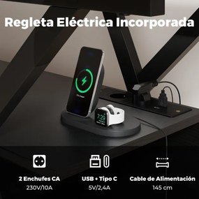 Móvel de TV de 140 cm armário de televisão de 55-65 polegadas 3 níveis com luzes LED coloridas ajustáveis Preto