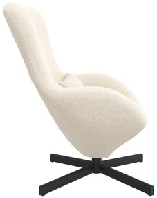 Cadeira Suspensa vidaXL Creme em Tecido de Lã Curly