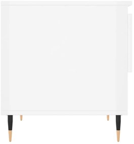 Mesas de centro 2pcs 50x46x50cm deriv. madeira branco brilhante