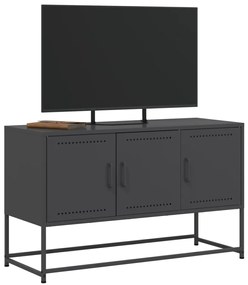 Móvel de TV 100,5x39x60,5 cm aço preto