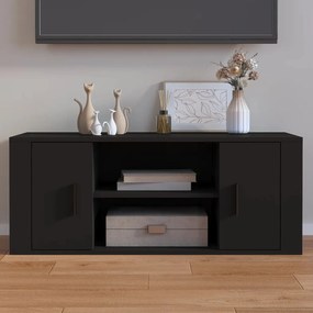 vidaXL Móvel de TV 100x35x40 cm madeira processada preto