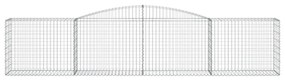 Cestos gabião arqueados 5 pcs 400x50x80/100cm ferro galvanizado