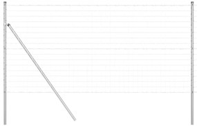 Cerca Euro com 7 postes, 1x10 m, em aço galvanizado