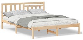 Estrutura da Cama com cabeceira Castanho 160 x 200 cm
