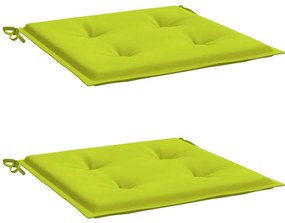 Almofadões cadeiras jardim 2pcs tecido oxford verde brilhante