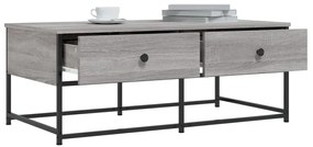 Mesa de centro 100x51x40cm derivados de madeira cinzento sonoma