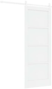 Porta Deslizante vidaXL com Conjunto de Ferragens Brancas 78x202 cm Ma