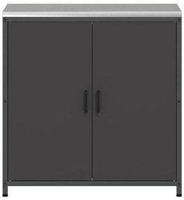 Armário de Armazenamento para Cozinha Preto 60 x 50 x 92 cm Aço