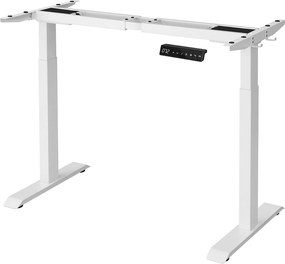 Estrutura Secretária regulável em altura sem tampo com motor duplo 60 x (107,5-175) x (69-115) cm Branco