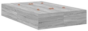Cama de Armazenamento vidaXL Cinza Sonoma 120x190 cm