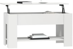 Mesa de centro 101x49x52 cm madeira processada branco