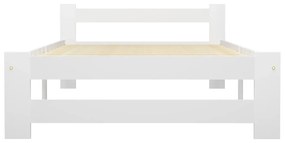 Estrutura de cama 100x200 cm pinho maciço branco
