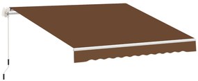 Outsunny Toldo Manual Retrátil com Manivela 295x245 cm Toldo Enrolável para Janela Portas Balcão Terraço Exterior Café | Aosom Portugal