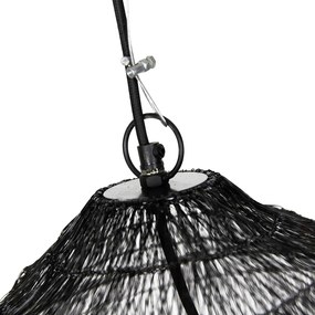 Candeeiro suspenso oriental preto 45 cm x 40 cm - VADI Oriental