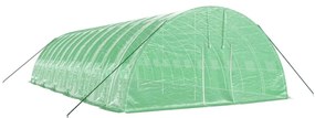 Estufa com estrutura de aço 72 m² 12x6x2,85 m verde