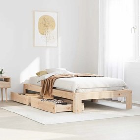 Cama sem colchão 90x190 cm madeira de pinho maciça