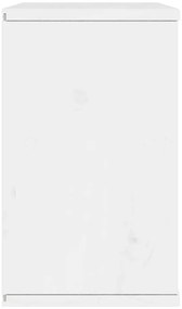 Armário para TV 79x24x40 cm Madeira maciça de pinho Branco