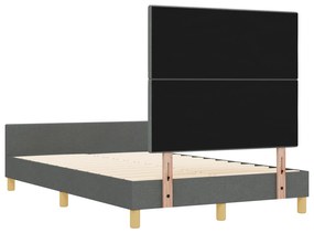 Cama vidaXL Cinza Escuro 120x190 cm Tecido