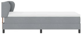 Cama Box Spring com Colchão vidaXL Cinza Claro 90x200 cm Tecido