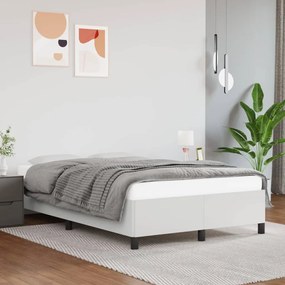 Estrutura de cama 120x200 cm couro artificial branco