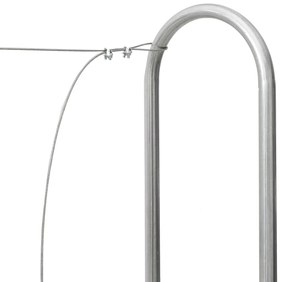 Suporte para lenha com fio de aço 100x25x150 cm aço galvanizado