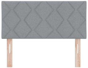 Cabeceira Design de Blocos de Diamante Cinza Claro, 90 cm, Tecido