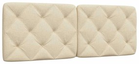 Almofadão de cabeceira 140 cm tecido creme