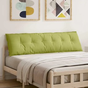 vidaXL Travesseiro para Costas Verde Claro 180 x 19 x 50 cm tecido