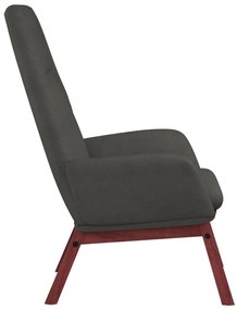 Cadeira de descanso tecido cinzento-escuro