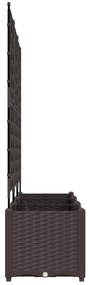 Vaso de Jardim com Treliça 3 pcs Castanho 120x40x143 cm