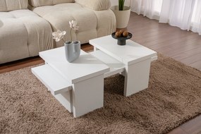 Mesa de Centro "Sanctuary" – Branco, 110x45x41,5 cm, Design Acolhedor