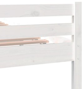 Estrutura de cama solteiro 90x190 cm madeira maciça branco