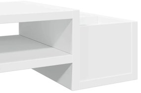 Suporte monitor arrumação 100x27x15cm derivados madeira branco