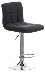 Banco de bar Peru em tecido 46 x 94-114 x 47 cm Cinzento escuro